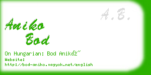 aniko bod business card